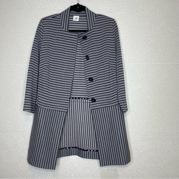 CAbi Dappled Striped Car Coat Blazer M - Picture 2 of 6